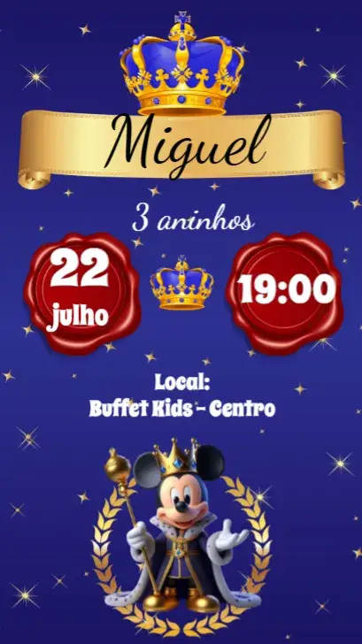Mickey Royalty invitation