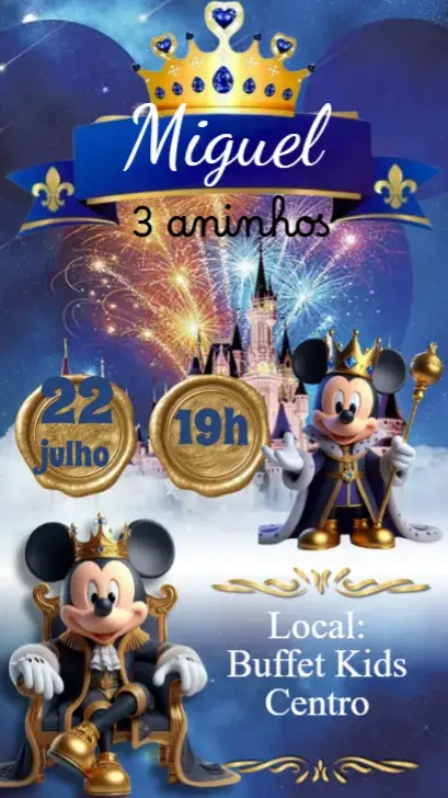 Mickey Royalty invitation
