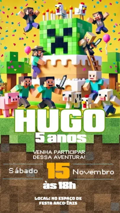 Convite Minecraft