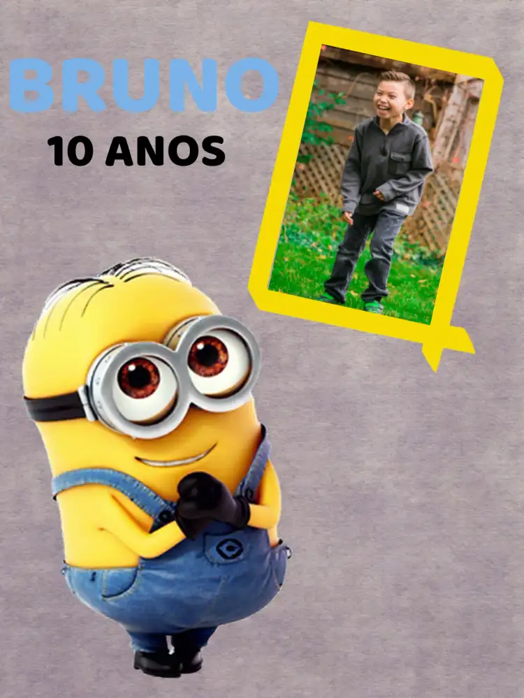 Convite Minions Meumalvadofavorito – tema Aniversário colorido, divertido, infantil, moderno, temático
