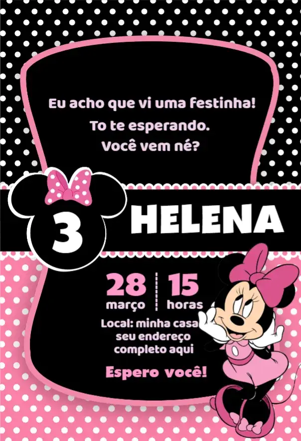 Convite Minnie 6