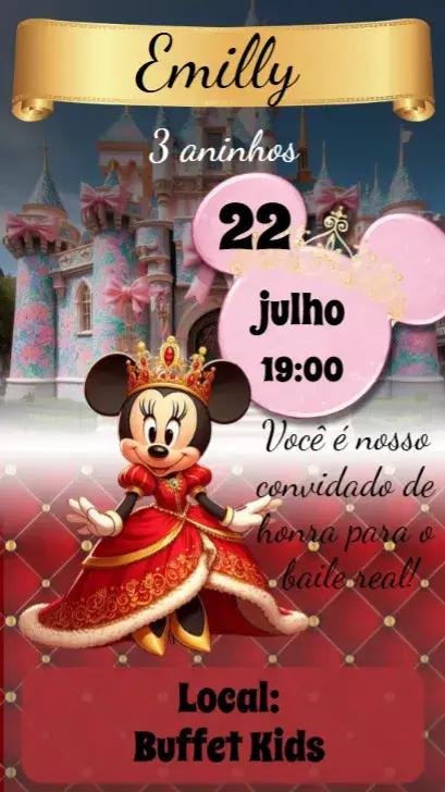 Minnie Royalty invitation