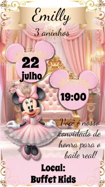 Minnie Royalty invitation