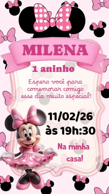 Minnie Mouse invitation