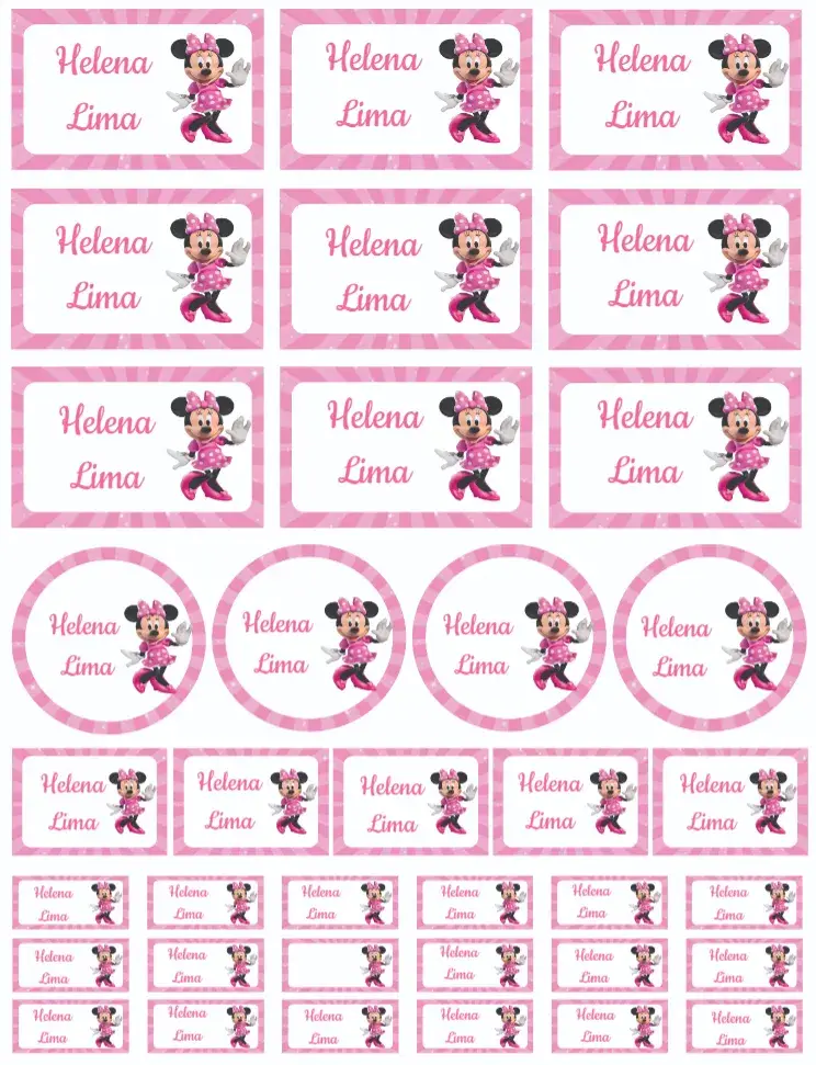 Convite Minnie Rosa