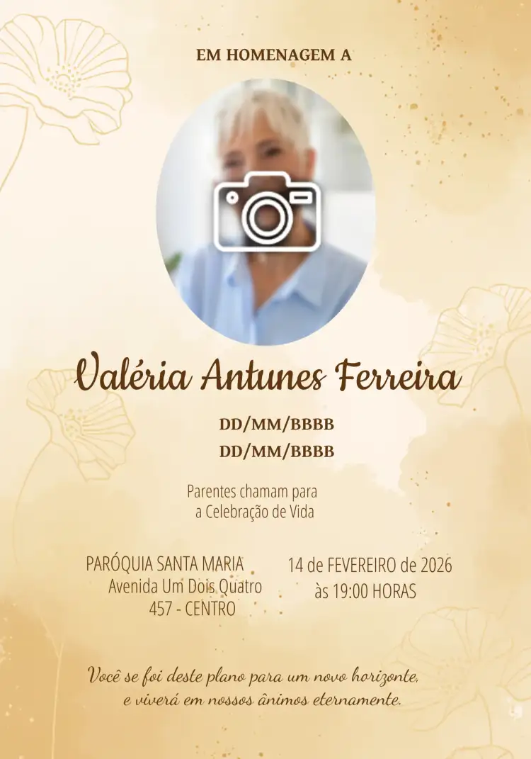 Missa De Falecimento Com Foto Ano