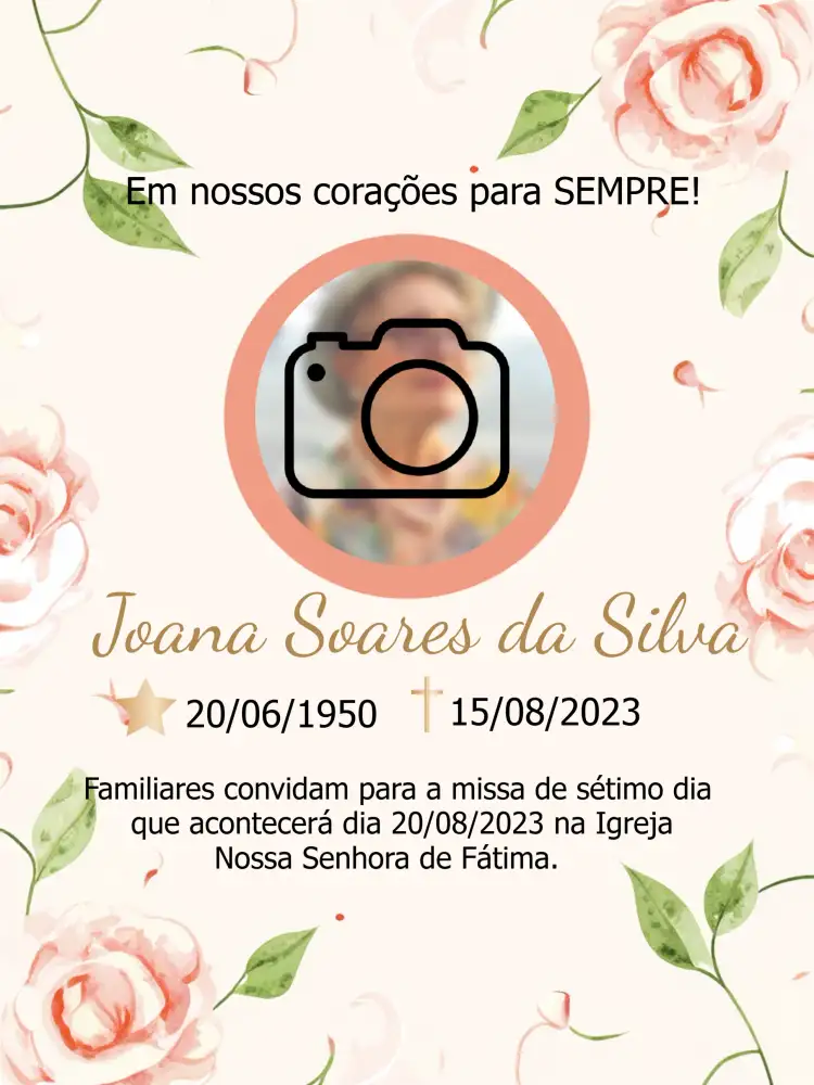 Missa De Sétimo Dia Com Foto Igreja