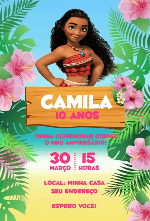 Convite Moana 1