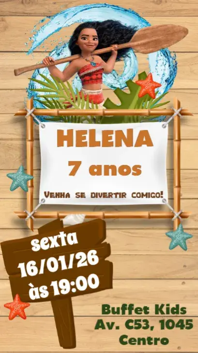 Moana invitation