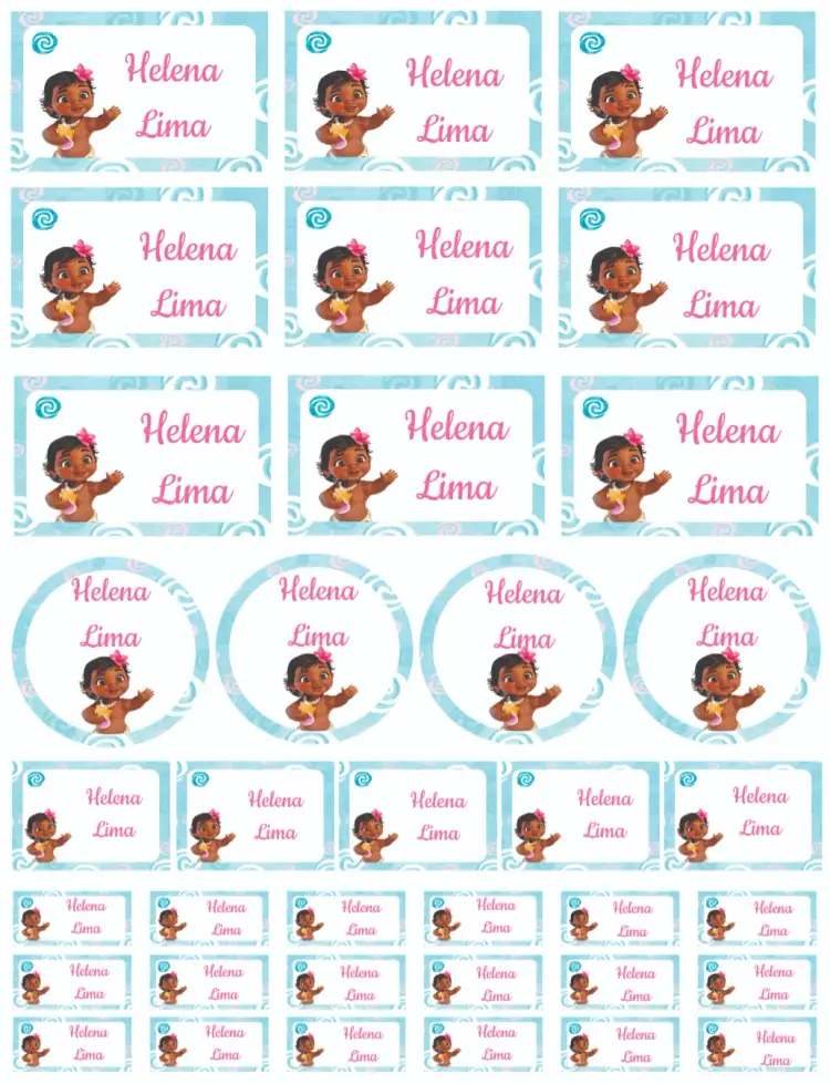 Convite Moana Baby