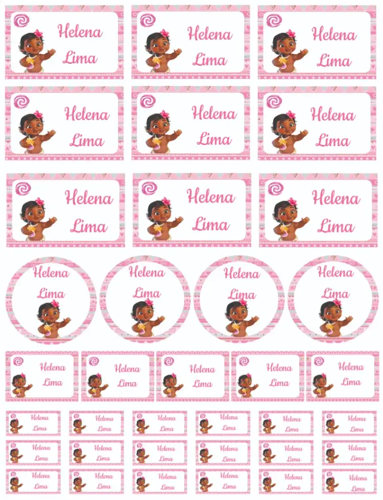 Convite Moana Baby