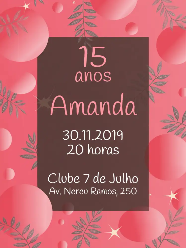 Convite Moderno - Preto Branco E Rosa 15 – tema 15 anos moderno, elegante, minimalista, preto e rosa, contemporâneo, estiloso