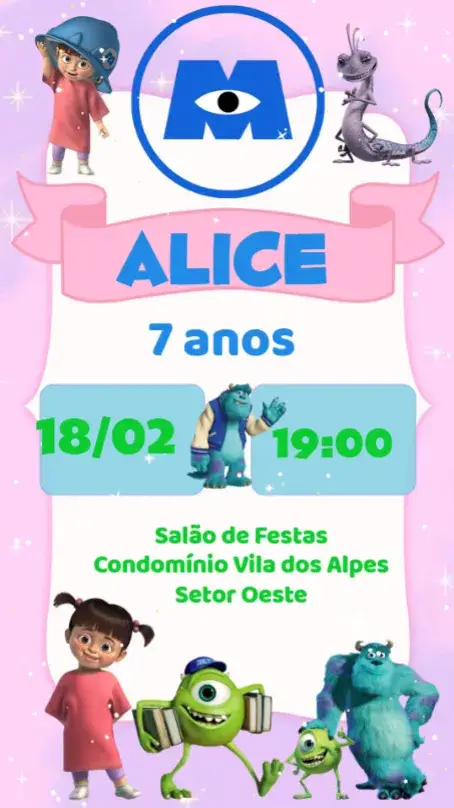 Convite Monstros SA
