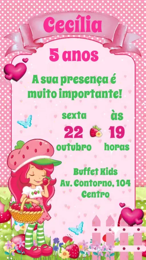Convite Moranguinho