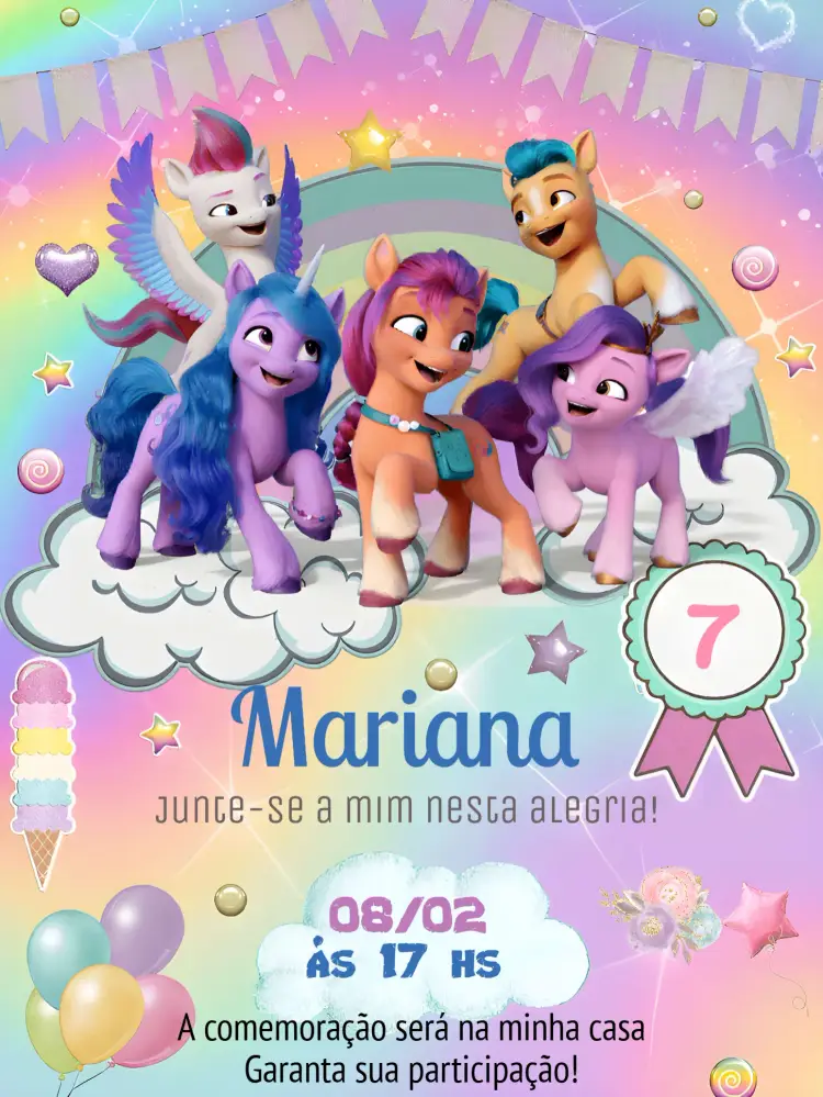 Convite My Little Pony Festa