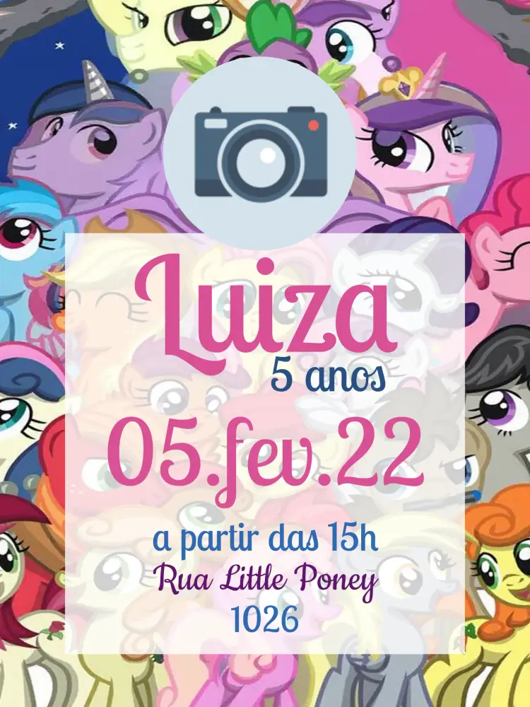 Convite My Little Pony Pôneis