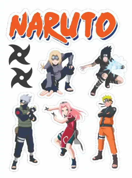 Invitation Naruto – Cake topper theme anime, colorful, fun, youthful, modern