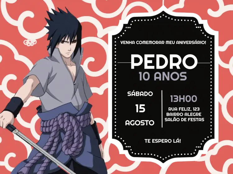 Convite Naruto