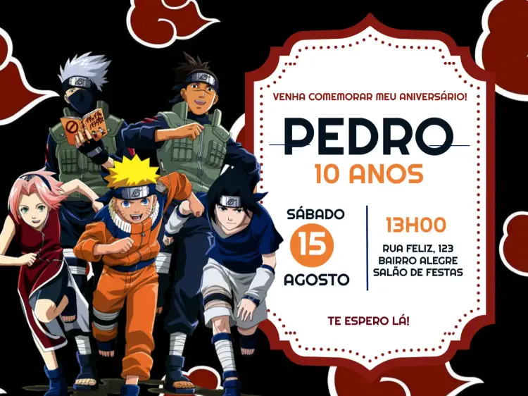 Convite Naruto