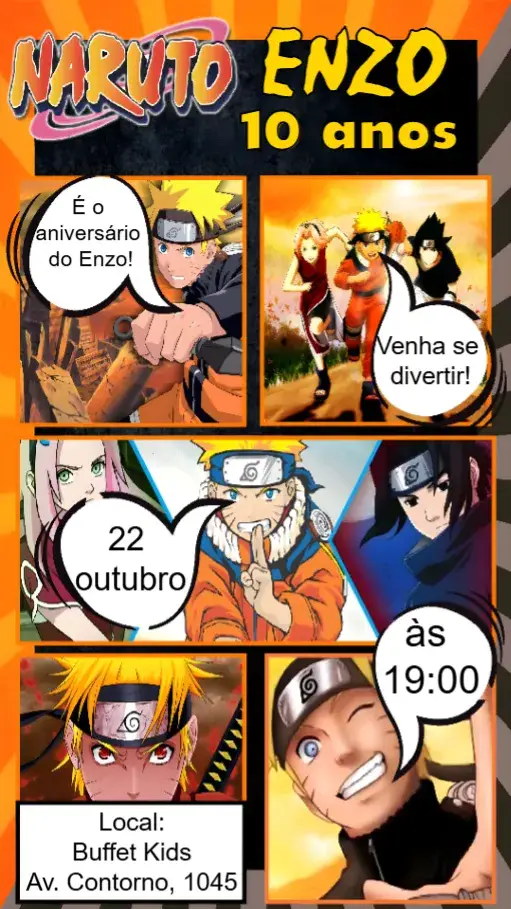 Convite Naruto