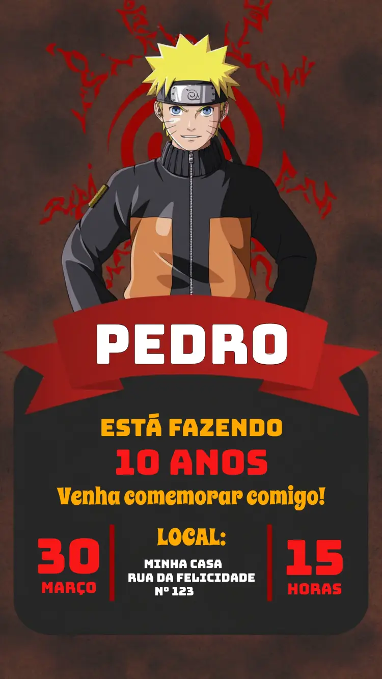 Convite Naruto 9