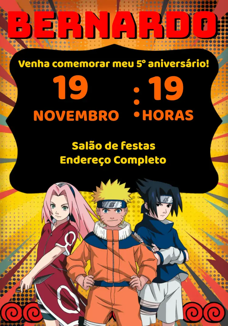 Convite Naruto E
