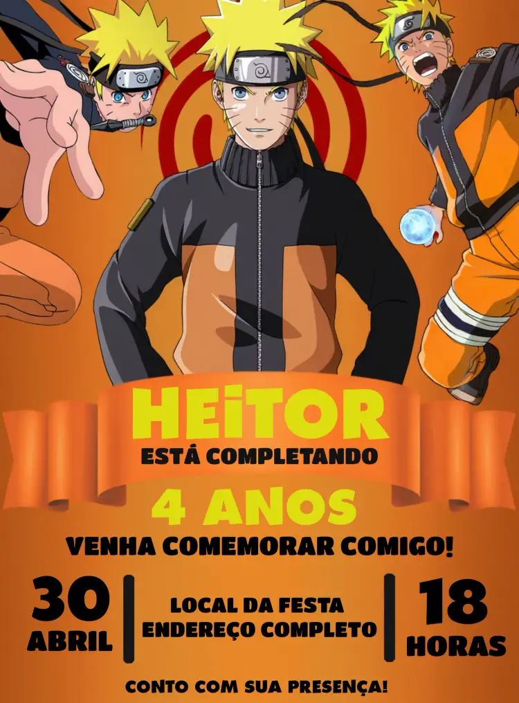 Convite Naruto Jutsu