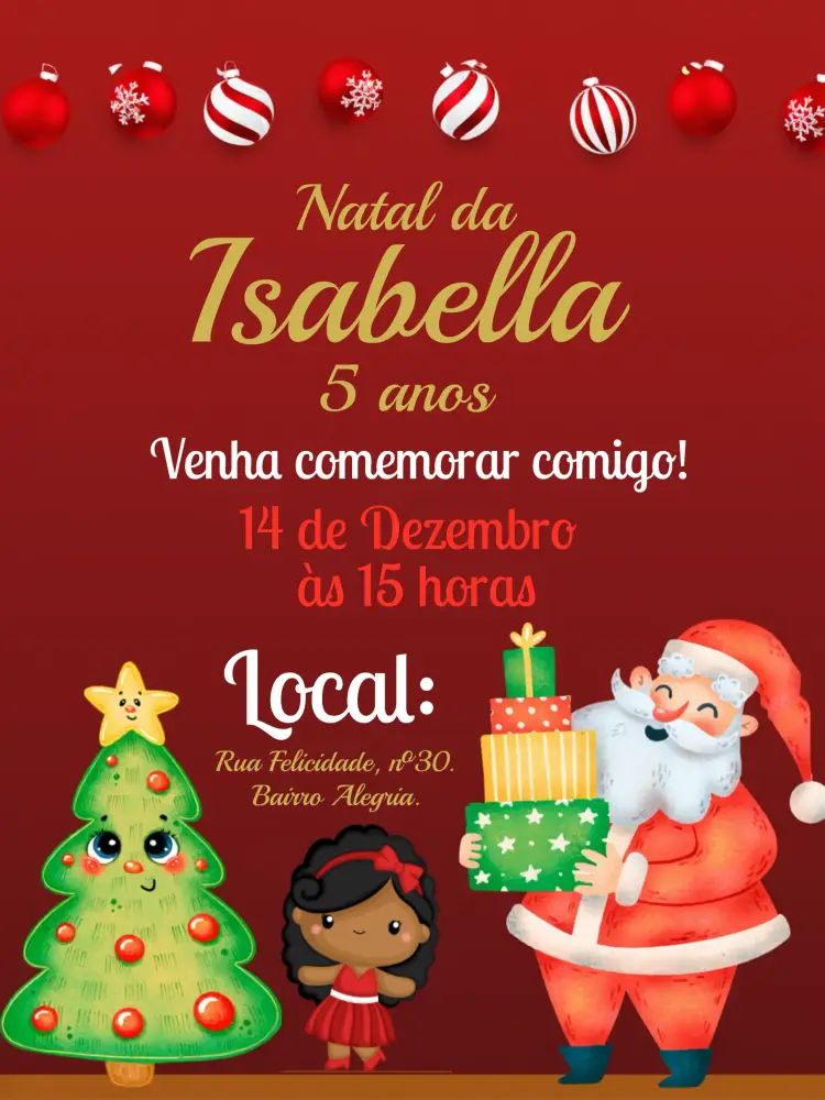 Convite Natal Boneco