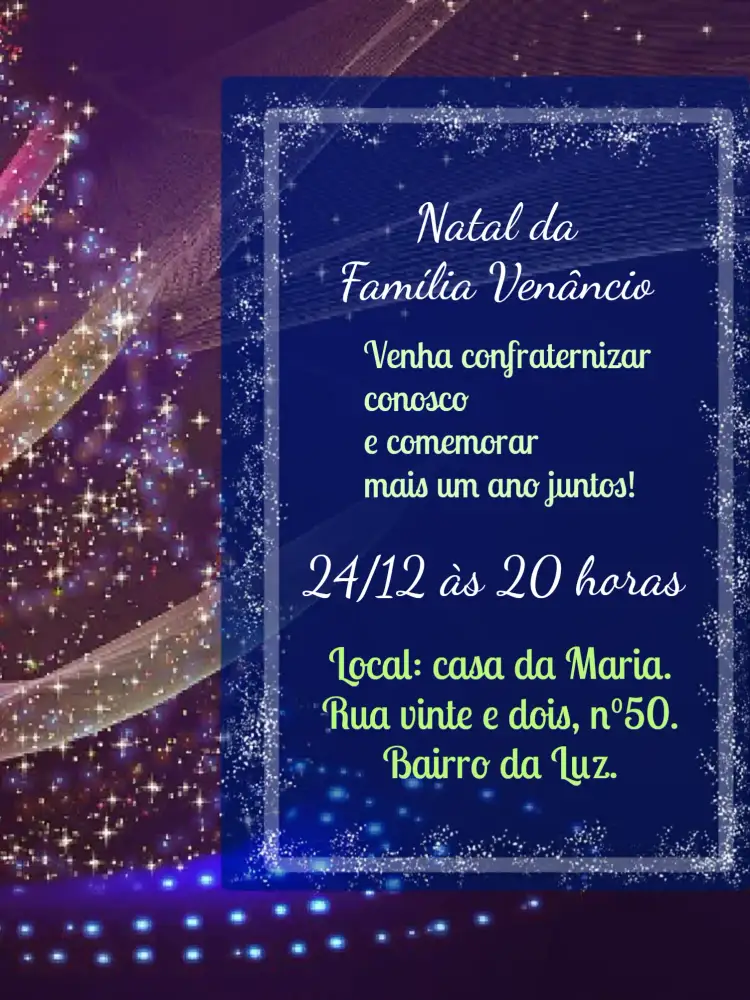 Convite Natal Em Família Branco – tema Datas Comemorativas branco, azul, moderno, natalino, elegante, sutil