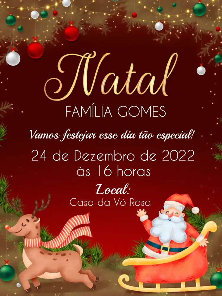 Convite Natal Em Família Final