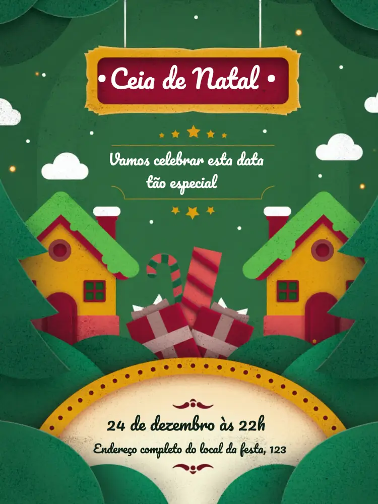Convite Natal Festa