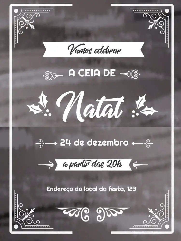 Convite Natal Negro