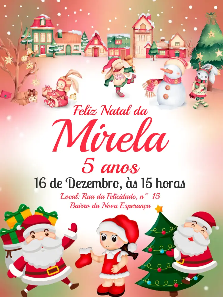 Convite Natal Rena