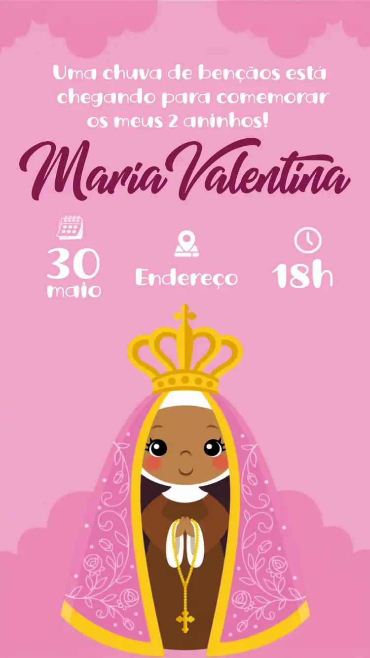 Convite Nossa Senhora Batismo