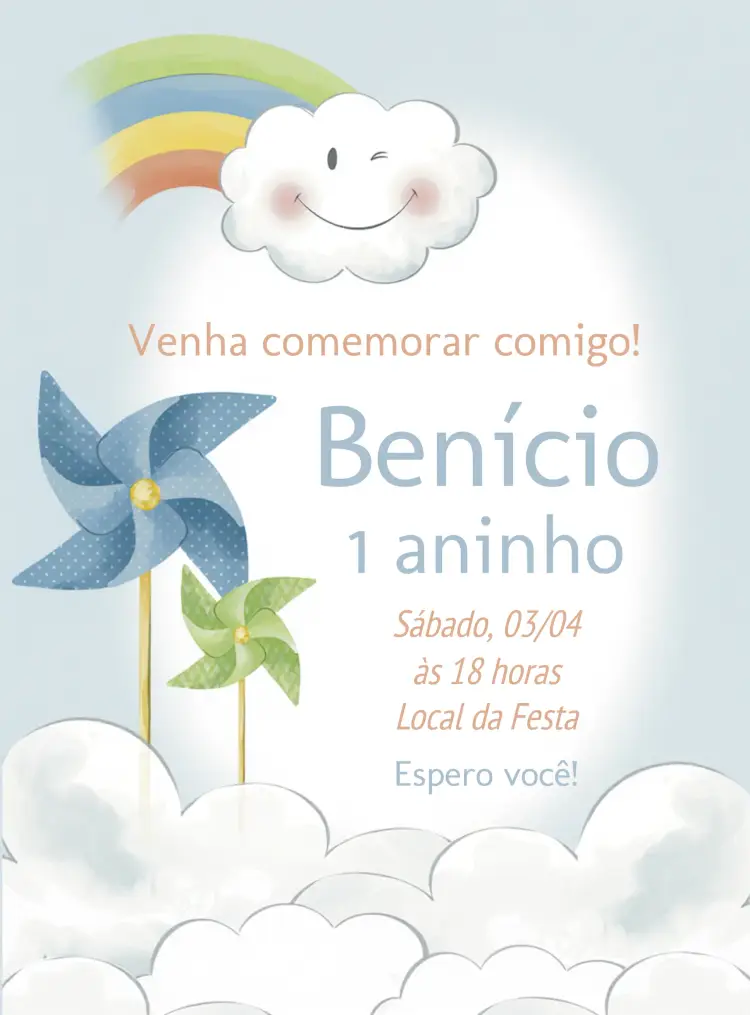 Convite Nuvem E Cata Vento 1