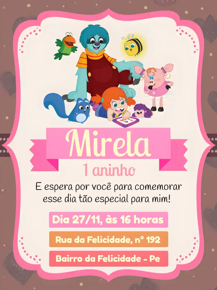 Convite O Diário De Mika Rosa