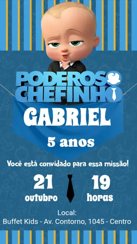 Convite O Poderoso Chefinho