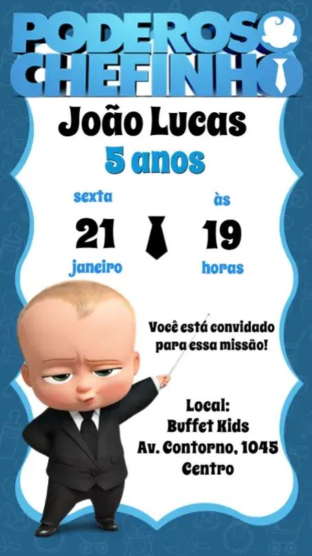 Convite O Poderoso Chefinho