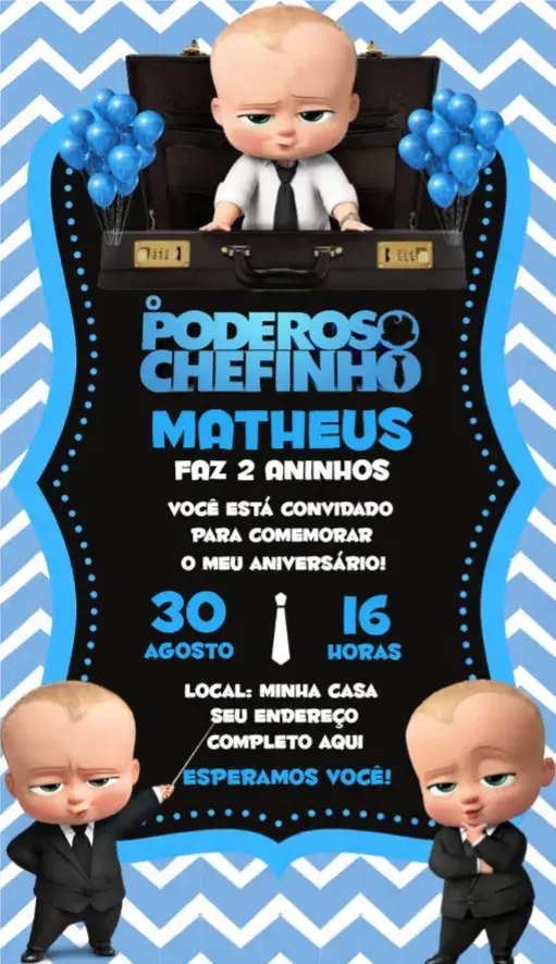 Convite O poderoso chefinho