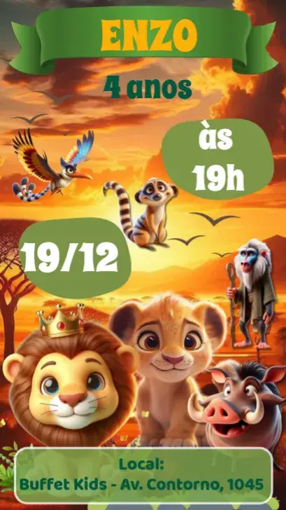 The Lion King invitation