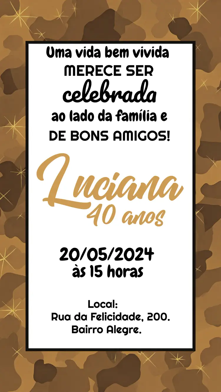 Convite Oncinha Estampa