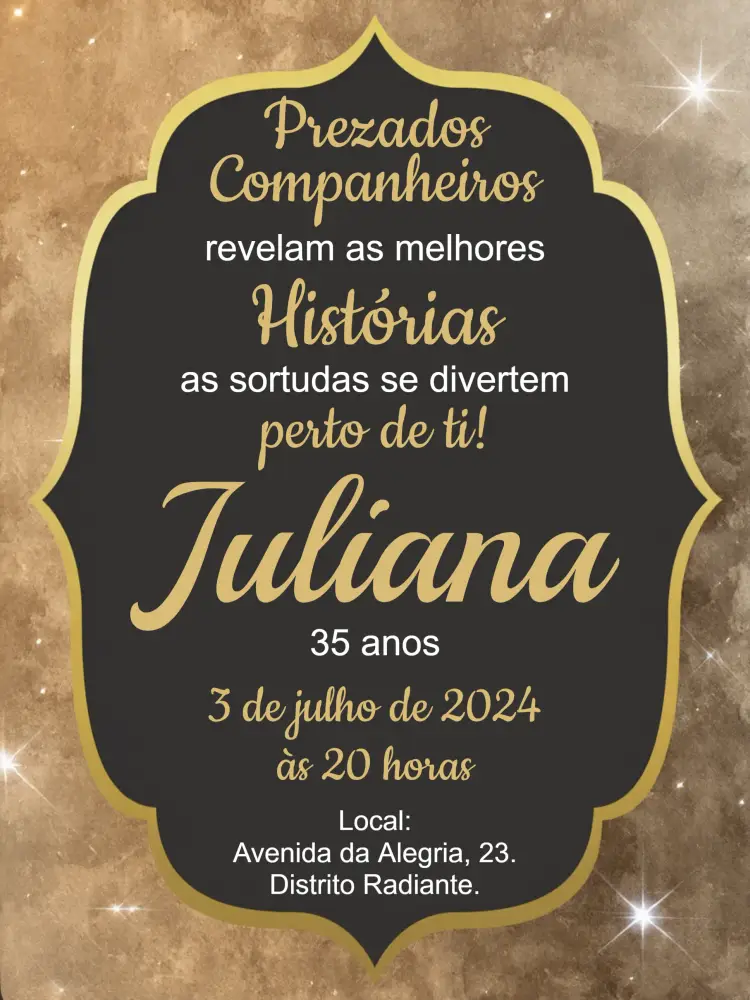 Convite Oncinha Feminino