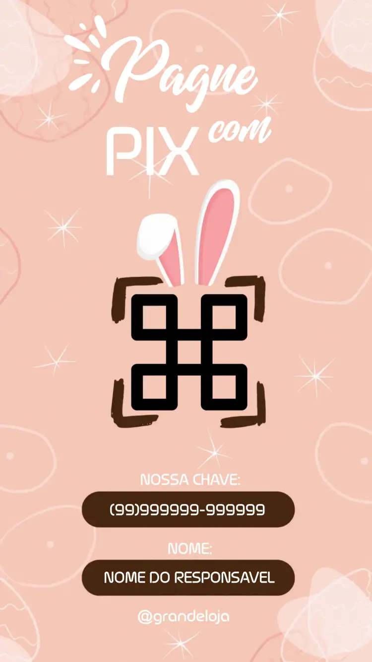 Convite Pague Com Pix Para Páscoa Ovos – tema Cartelas colorido, alegre, divertido, páscoa, chocolate, moderno