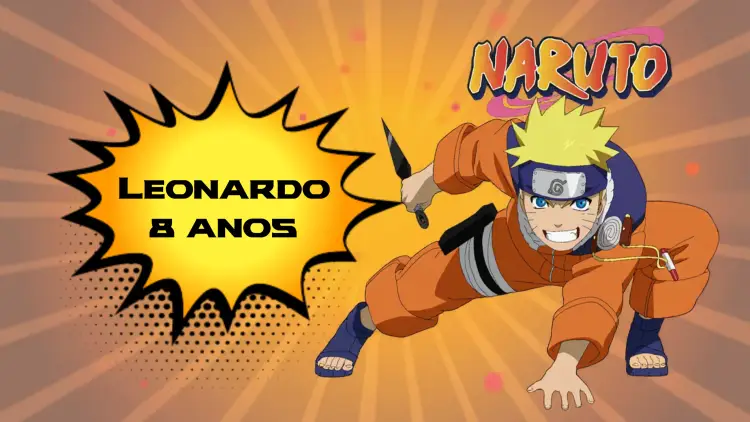 Convite Painel De Tv Naruto Preto