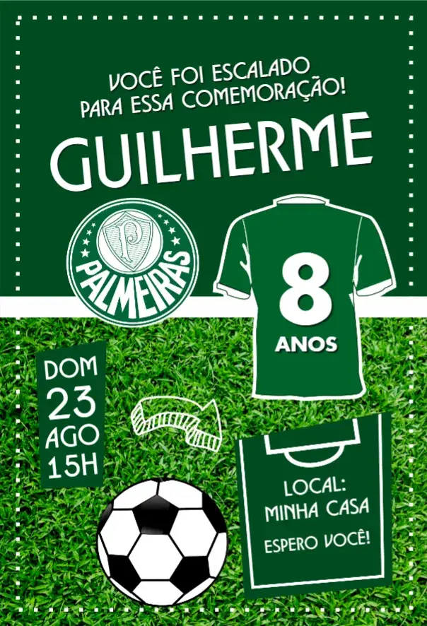 Convite Palmeiras camisa