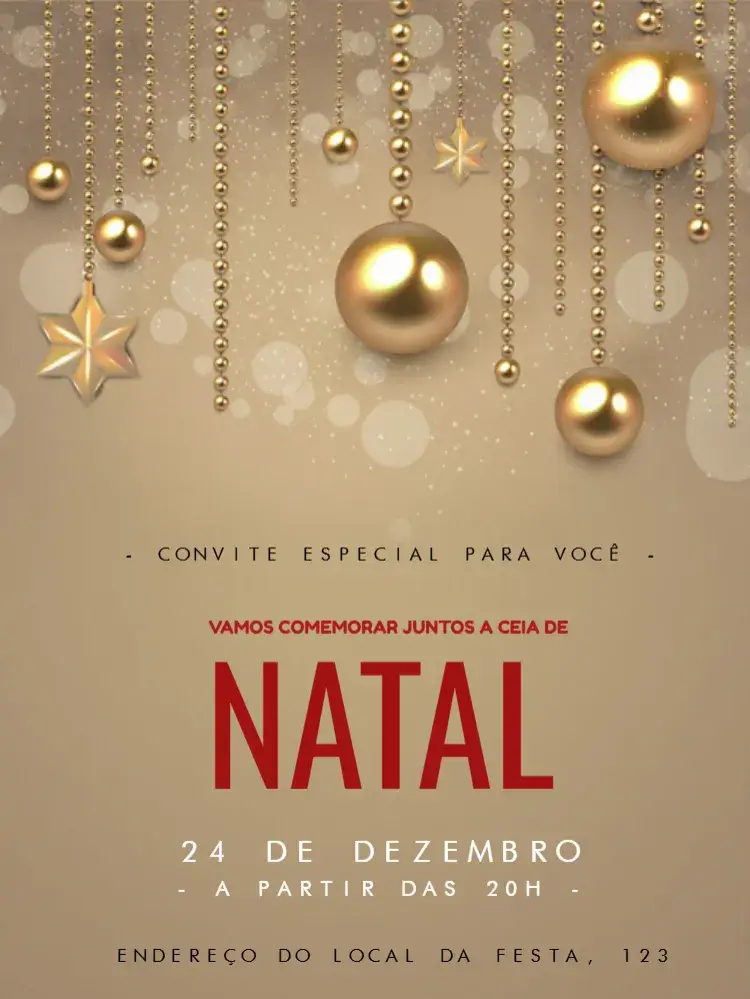 Convite Para Ceia De Natal Noel