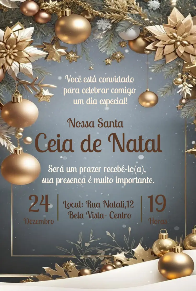 Convite Para Ceia De Natal Papai