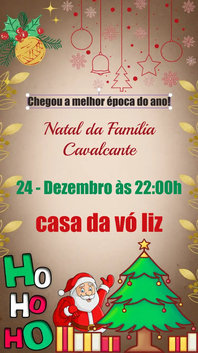 Convite Para Festa De Natal Família