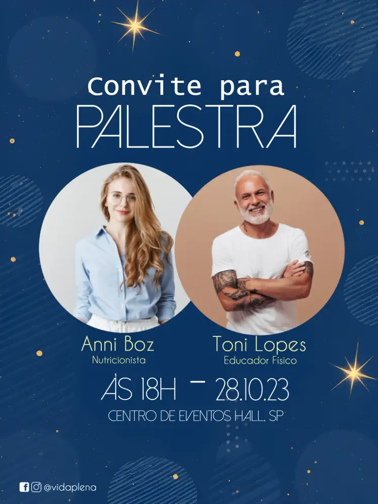 Convite Para Palestra Com Foto Branco – tema Mais pesquisados minimalista, moderno, clean, elegante, profissional