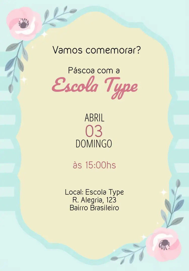 Convite Páscoa Caça – tema Datas Comemorativas delicado, colorido, divertido, familiar, alegre